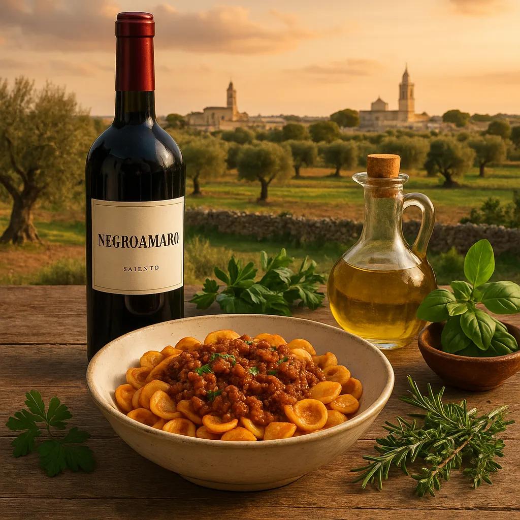 Abbinamento negroamaro primi piatti: orecchiette al ragù